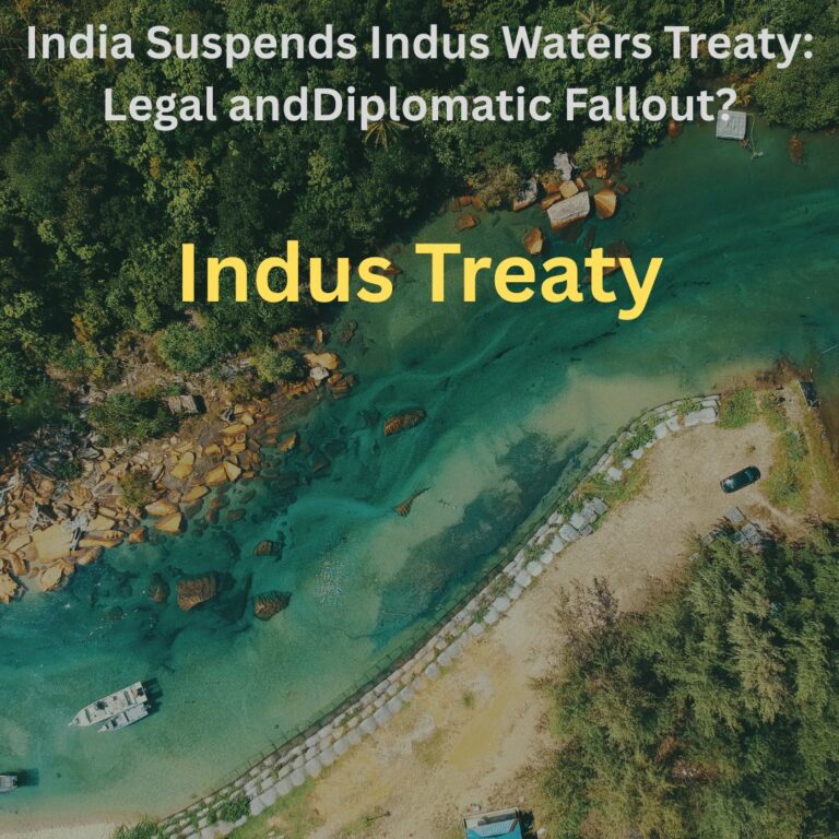 India Suspends Indus Waters Treaty: Legal andDiplomatic Fallout?
