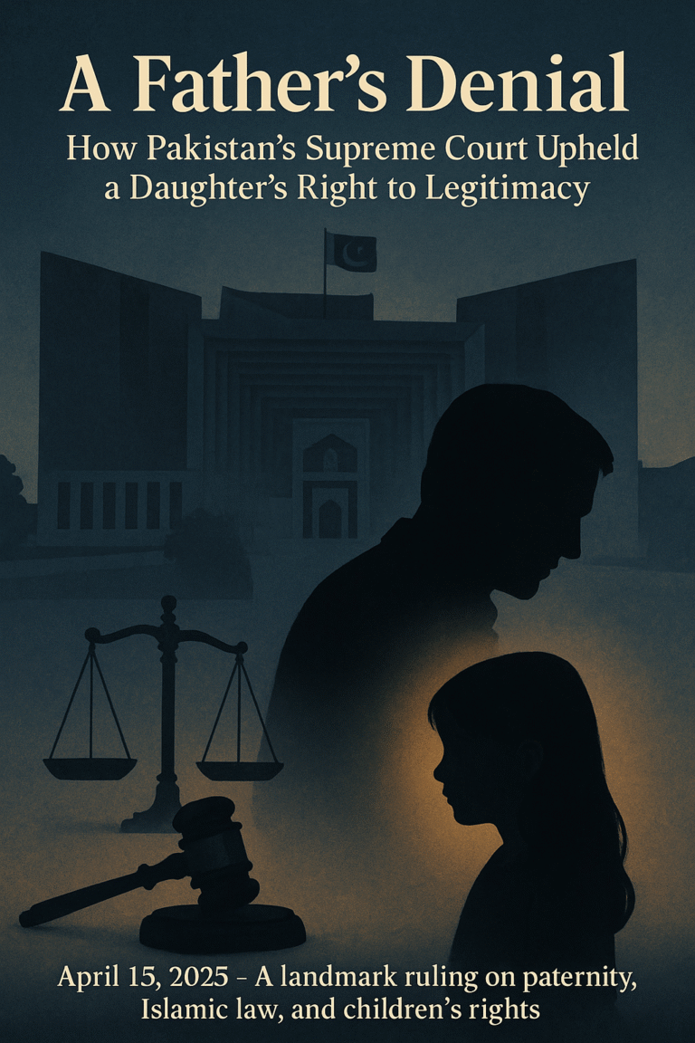 A Father’s Denial: How Pakistan’s Supreme Court Upheld a Daughter’s Right to Legitimacy