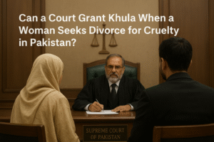 Can a Court Grant Khula When a Woman Seeks Divorce for Cruelty in Pakistan?