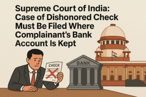 Jurisdiction for dishonored checks